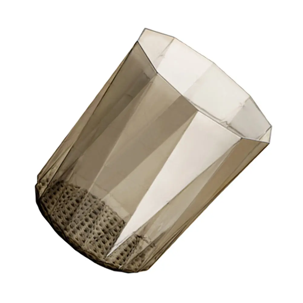 

Prismatic Transparent Trash Large Caliber Waste Container Home Office Kitchen Bathroom Bedroom Storage Bucket Desk