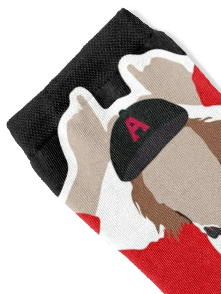 Angus Young ACDC Minimalistic Sticker Socks custom Novelties sport Climbing Girl'S Socks Men's