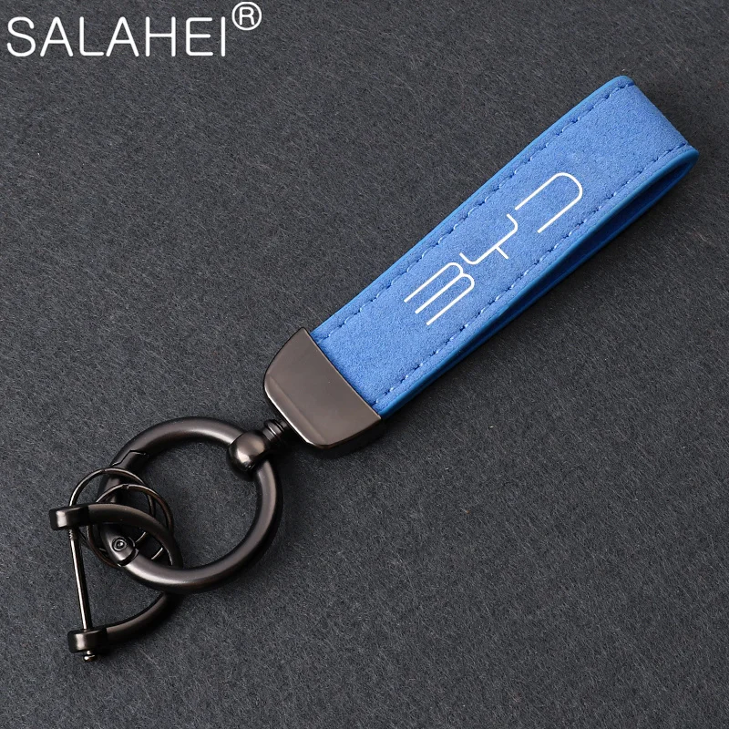 Luxury Women Men Key Chain Leather Car Keychain For BYD Han Tang Ev Song Plus Pro Dolphin Atto 3 Yuan BYD Keychain Accessories