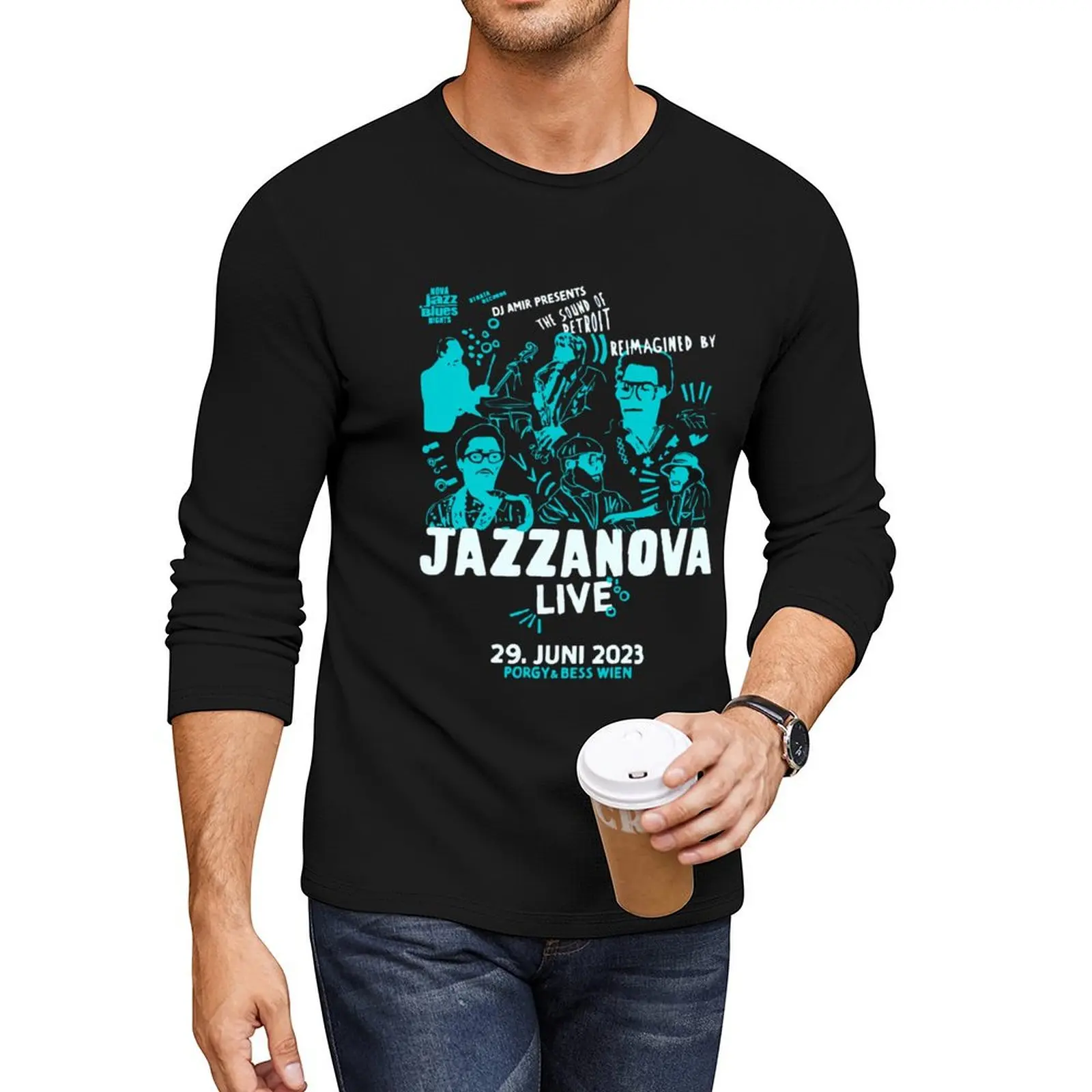 

Jazzanova Long T-Shirt vintage t shirt t shirt man T-shirt for a boy black t-shirts for men