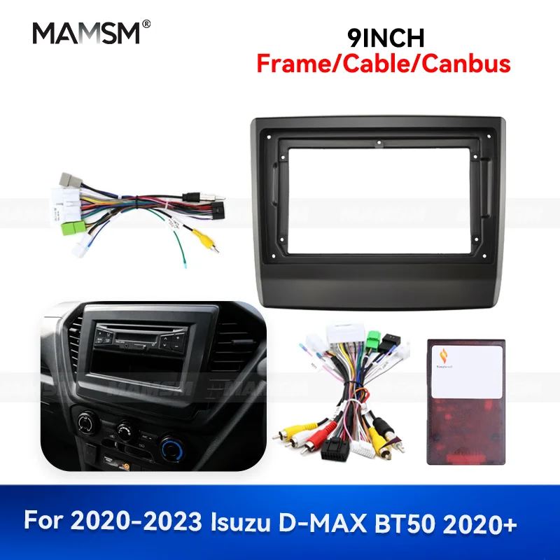 MAMSM 9 بوصة لـ 2020-2023 lsuzu D-MAX BT50 2020 + راديو السيارة الاندورويد فآسيا إطار ستيريو تلقائي لوحة القيادة تثبيت لوحة الكسوة