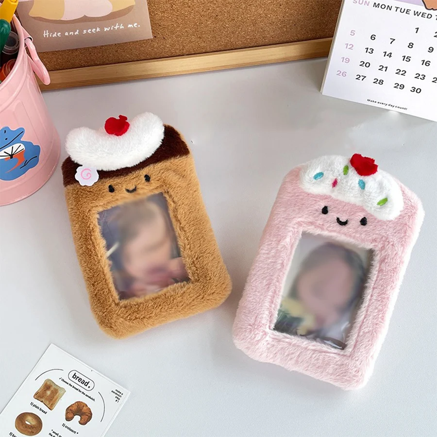 SKYSONIC New 3 Inch Photocards Plush Kpop Holder Kawaii Idol Postcards Storage Card Bag Kpop Collect Organizer Schoolbag Pendant
