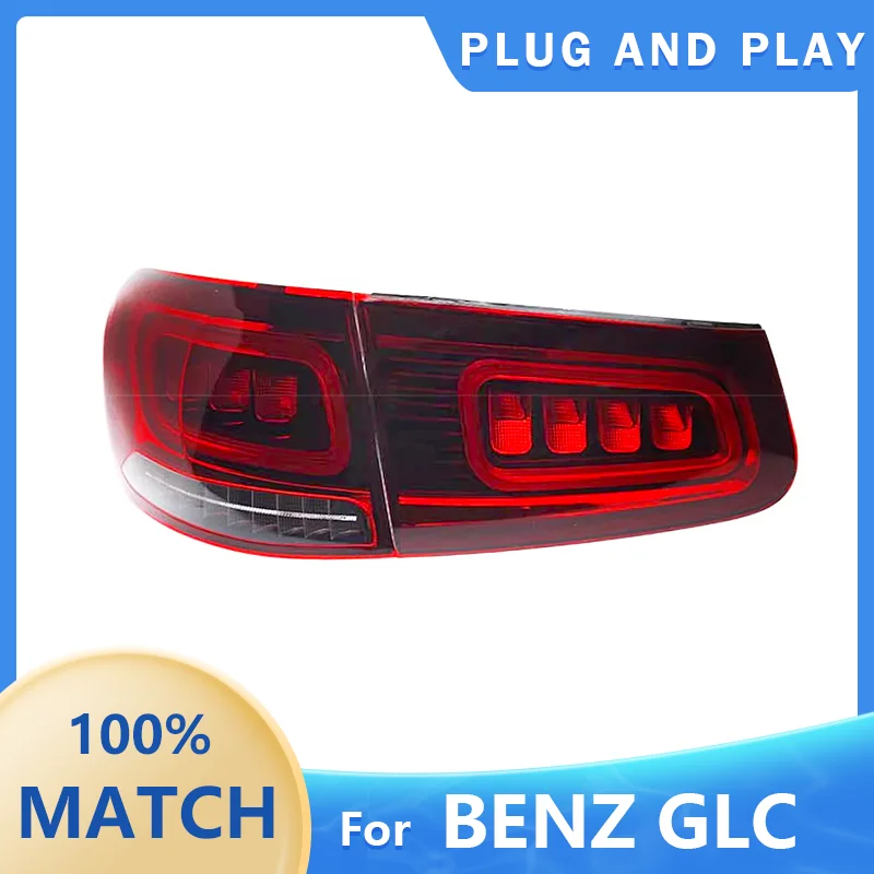 For Mercedes-Benz GLC LED Taillights W253 GLC200L GLC260L GLC300L 2016 2017 2018 2019 ALL LED Car Rear Lamp Stop Brake Fog Light