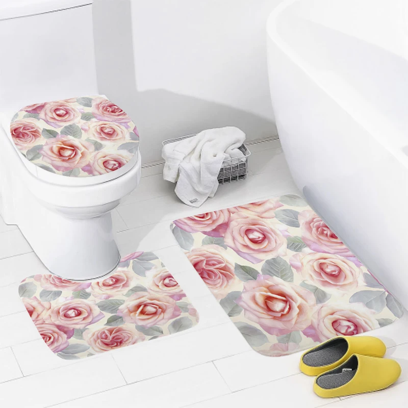 Home bathroom floor mats animal style Bath Foot mat modern accessories rug Toilet mat Bathtub anti-slip carpet catton plant