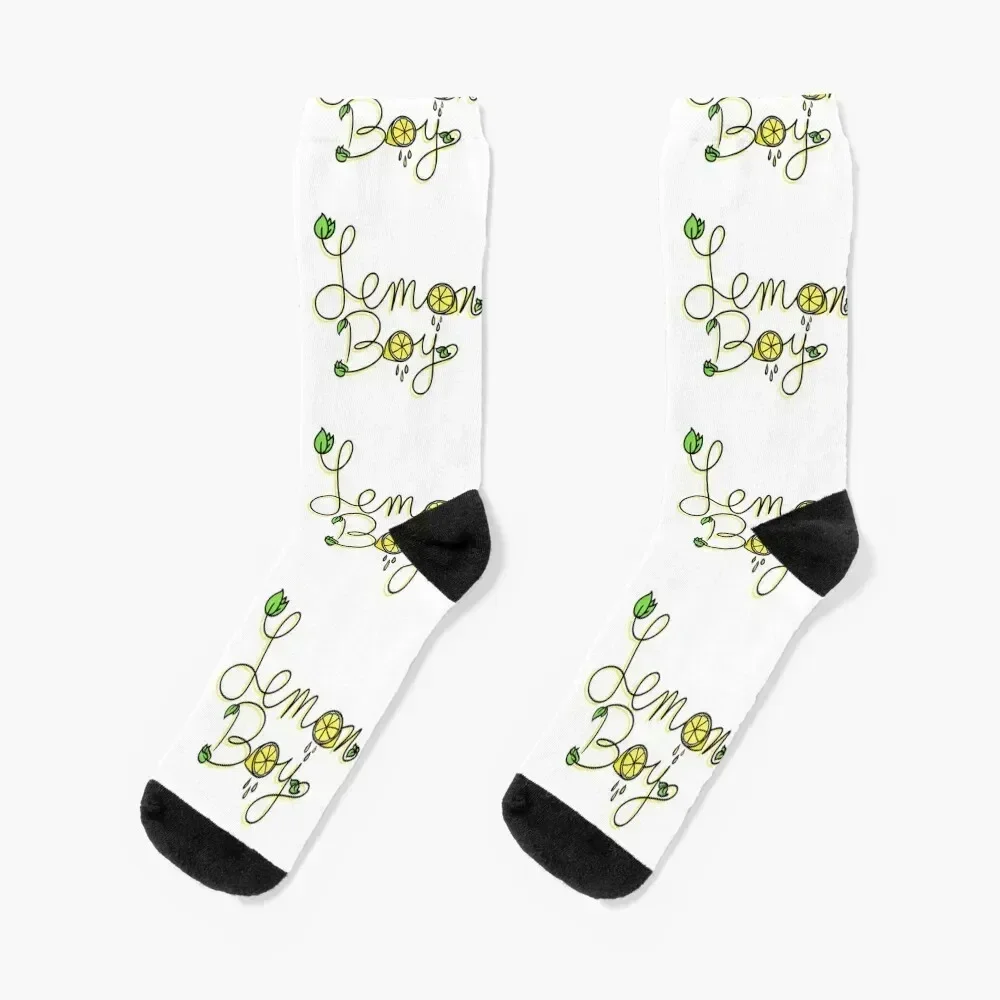 Lemon Boy Title Socks Non-slip snow shoes Socks Girl Men's