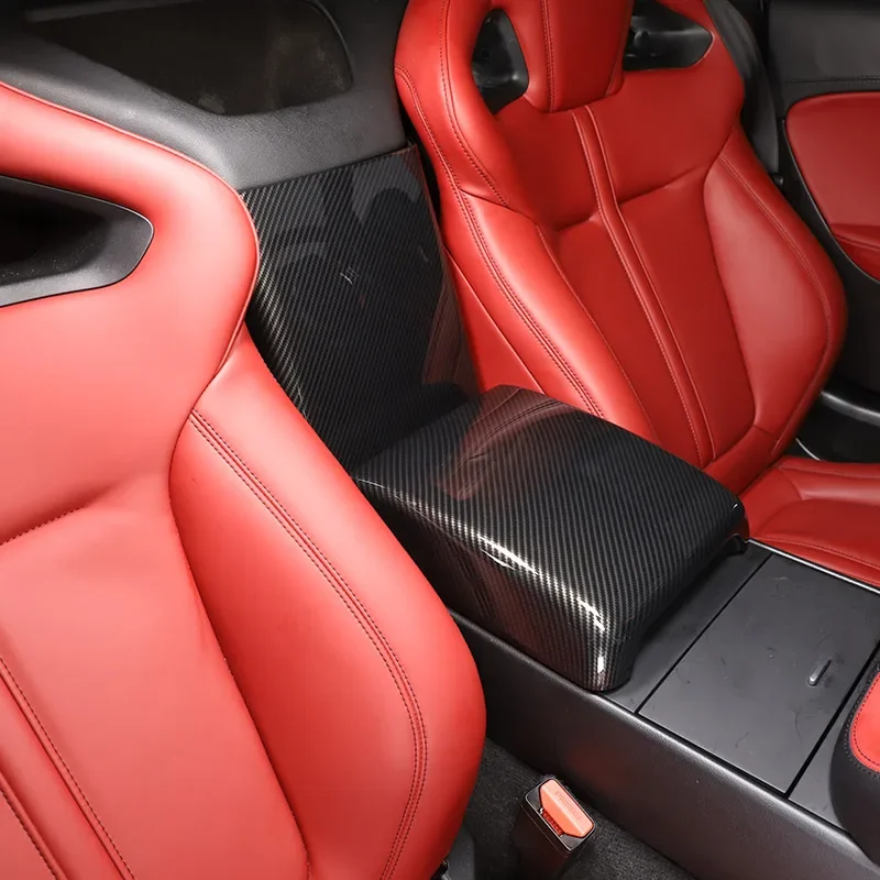 

1Pcs ABS carbon fiber For 2013-2024 Jaguar F-TYPE car central armrest box protection cover sticker car interior accessories