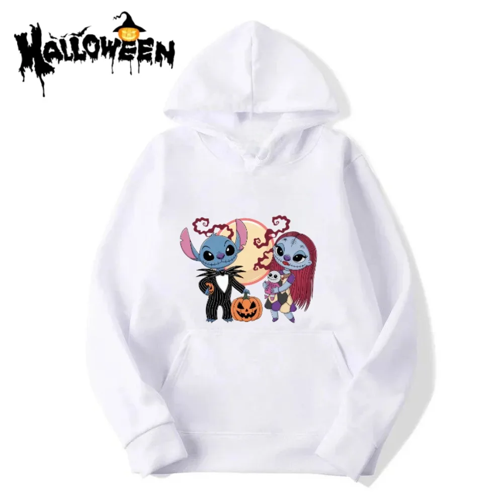 

Ограниченный свитер с капюшоном Disney Halloween Stitch, новый осенне-зимний мужской и женский повседневный и удобный свитер, топ