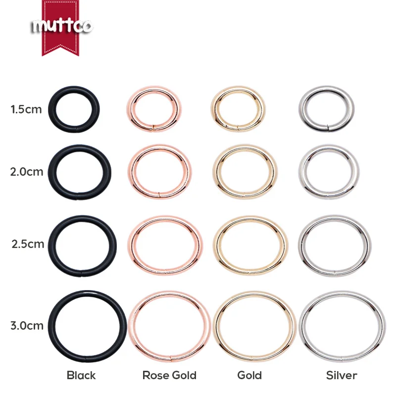 1pc Metal buckle for bag cat dog leash 15mm,20mm,25mm,30mm webbing o ring diy accessory durable hardness 4 colours