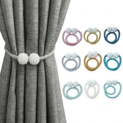 Holaroom 1Pc Magnets Curtains Clamps Curtain Holder Pompom Tieback Magnetic Clips Hanging Balls Tie Back Home Decora Accessories
