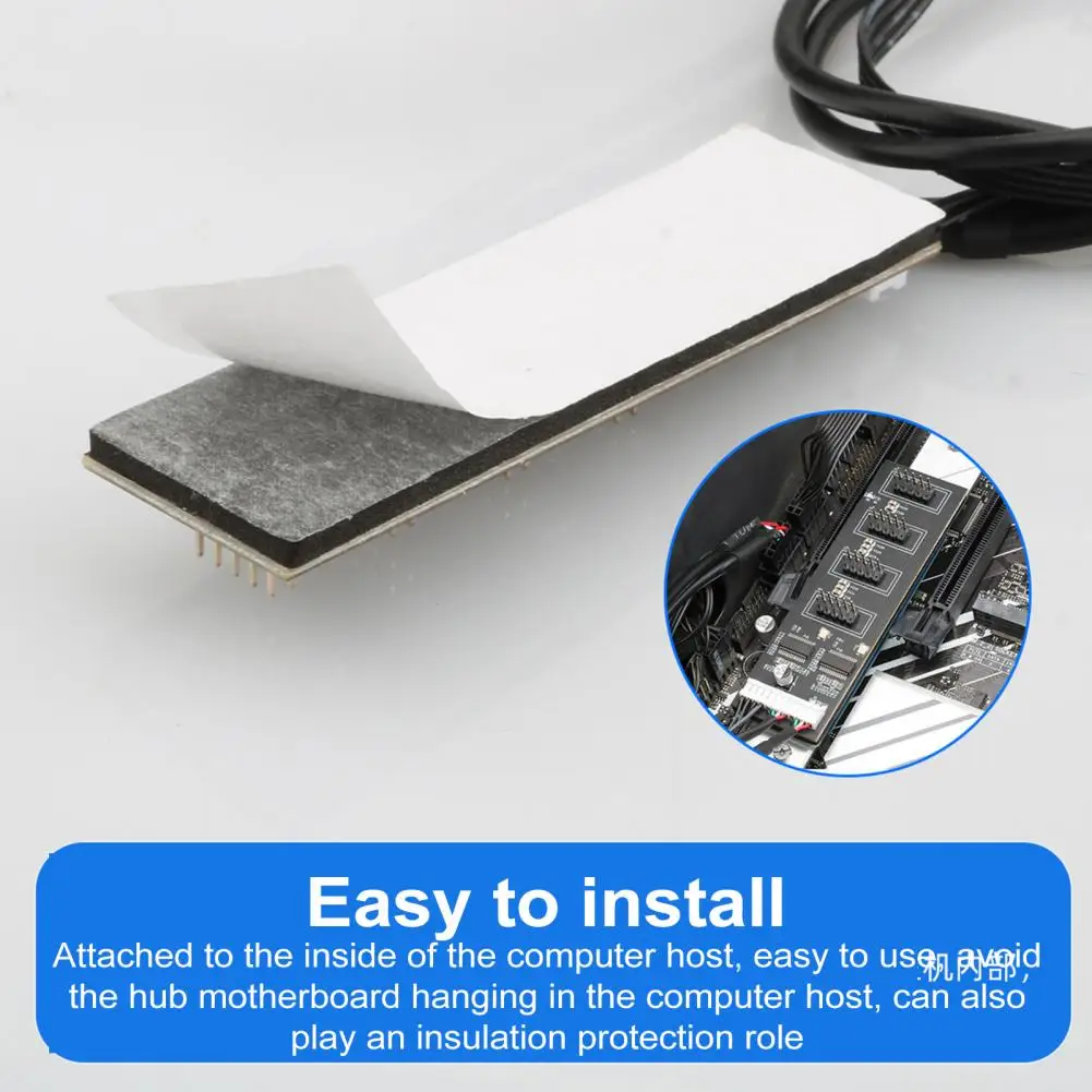 Usb Header Cable Motherboard Splitter Cable Usb 2.0 Header Splitter with Sata Power Cable 1 to 4 9-pin Motherboard for Cpu