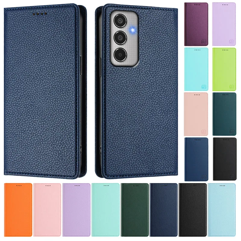 For Samsung M35 5G Strong Magnetic Wallet Cover For Samsung Galaxy M35 SM-M356B Funda GalaxyM35 M 35 Anti-theft Brush Phone Case