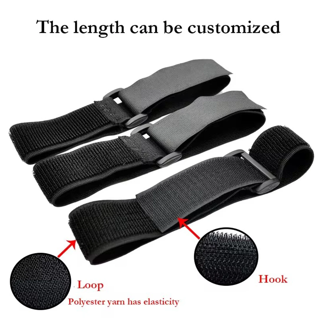 Highly Elastic Reverse Buckle Nylon Magic Elastic Band, Hook Loop, Cable Ties, Straps, Sticky Fastener Tape, 2 Pcs, 4Pcs