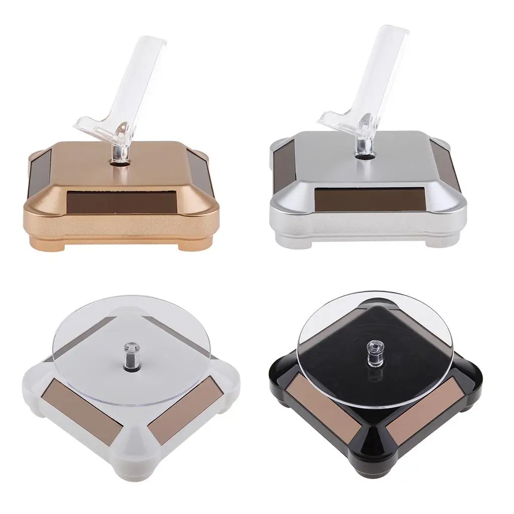 Solar and Battery Powered Turntable Rotating Display Stand Holder Watch Jewelry Display , Convenient, Save , friendly