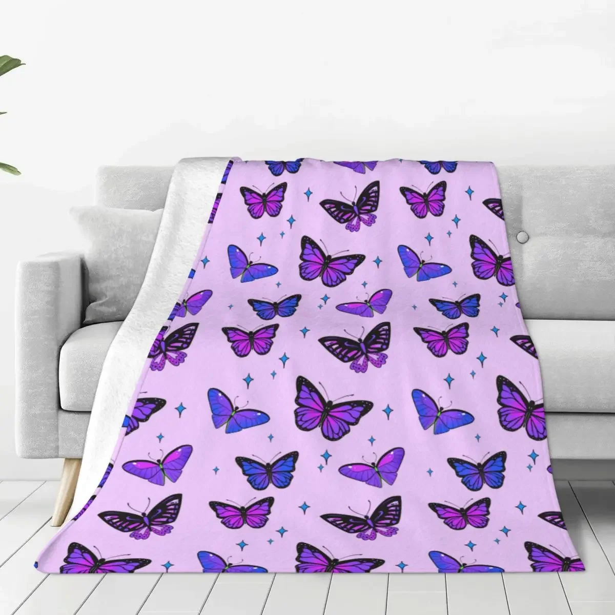 Butterfly Animals plants Blankets Flannel Awesome Breathable Throw Blanket for Home Restaurant Spring/Autumn