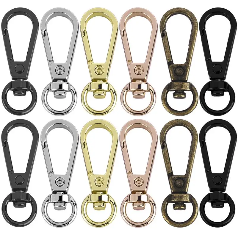 5Pcs/Lot Split Key Ring Swivel Lobster Clasp Hooks Key Ring Swivel Connector Carabiner for Jewelry Findings Making DIY Handcraft