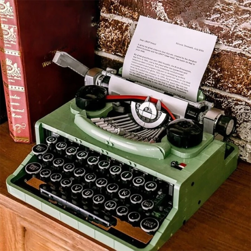 

Typewriter retro nostalgic difficulty micro particle assembly model huge compatible music difficulty building block retro black