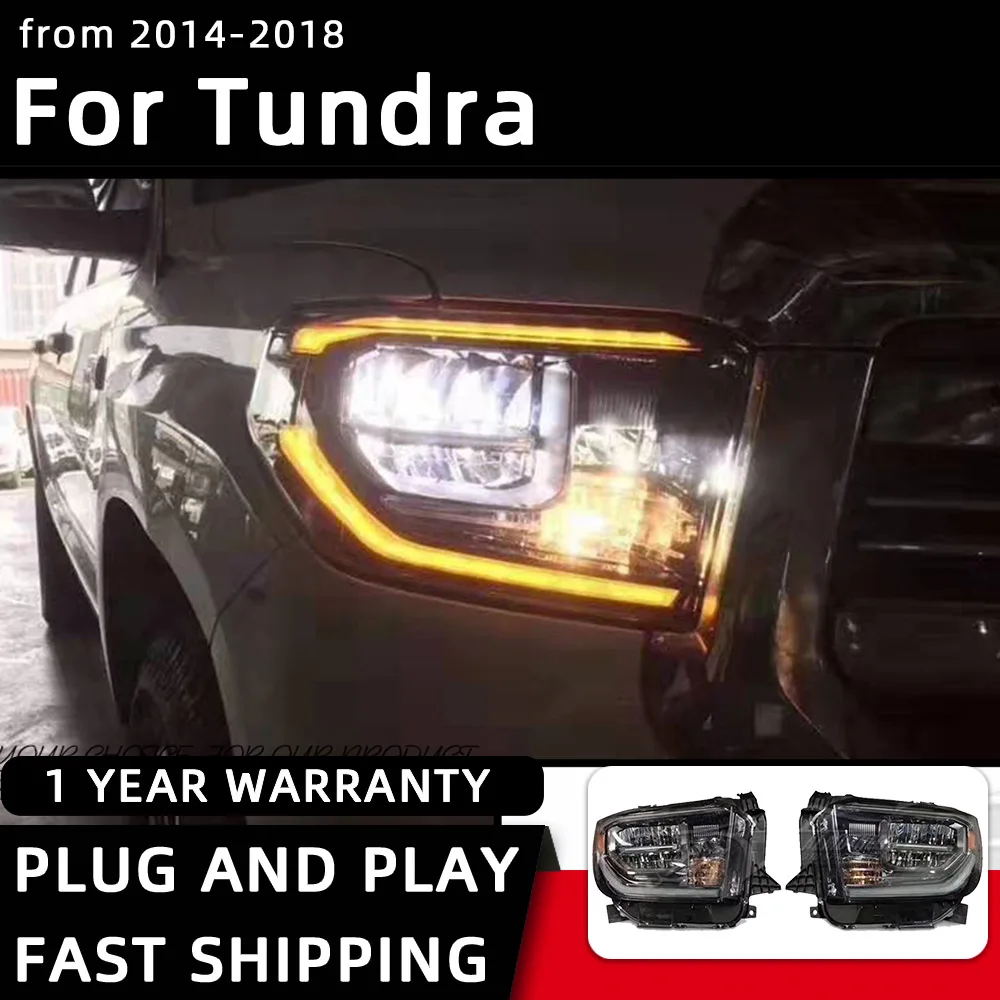 

Car Styling Headlights for Toyota Tundra LED Headlight 2014-2018 Tundra Head Lamp DRL Signal Projector Lens Automotive Accesso