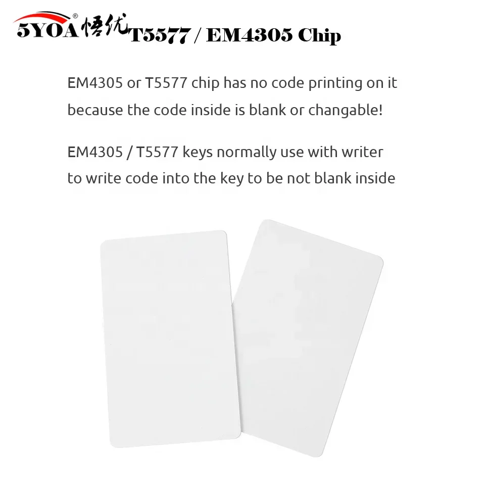 

5YOA T5577 125 кГц RFID-карта Дубликатор Копия EM4305 Бесконтактный перезаписываемый записываемый копируемый клон Дубликат контроля доступа