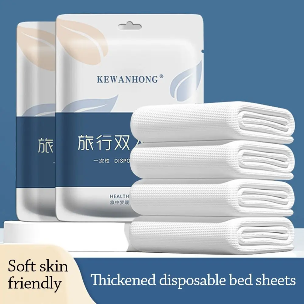 3 / 4-Piece Disposable Bed Sheet Non-Woven Bedding Set Sleeping Bag Quilt Cover Dirty Proof Thickened Isolation Sheets Hotel