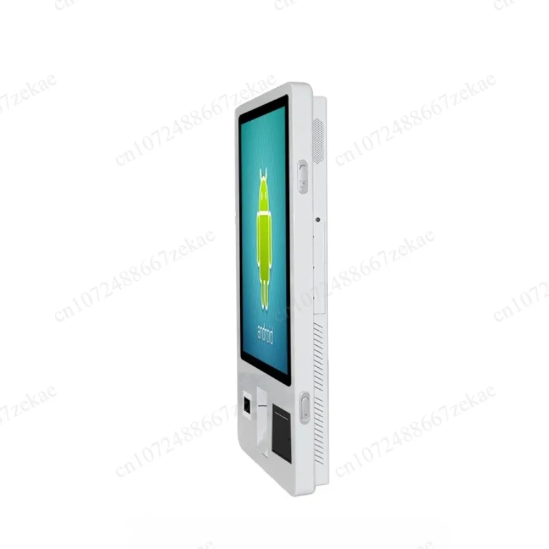 Wall Mounted Self Service Order Kiosk With Scanner And Printer Restaurant Self Payment Terminal