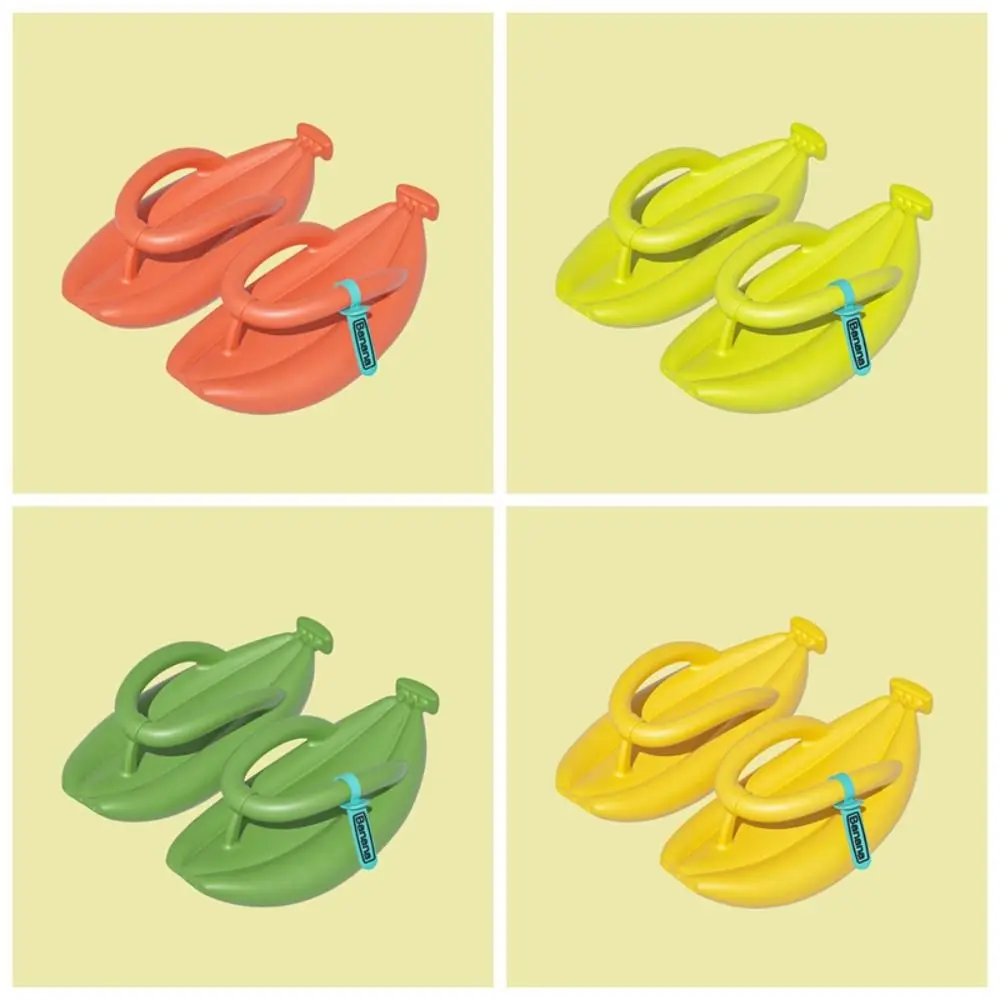 

Casual EVA Banana Flip Flops Summer Anti Slip Banana Slippers Out Wear Beachwear Slippers for Women Men Women