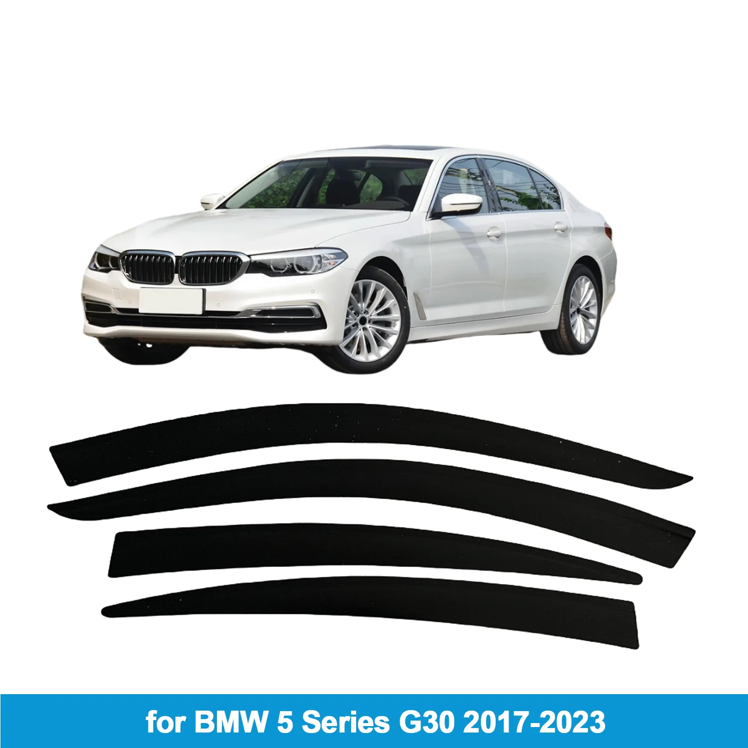 

Для BMW 5 серии G30 2017-2023 автомобильный козырек на боковое окно, козырек на дверь, защита от ветра и дождя, аксессуары, лента для наружного крепления