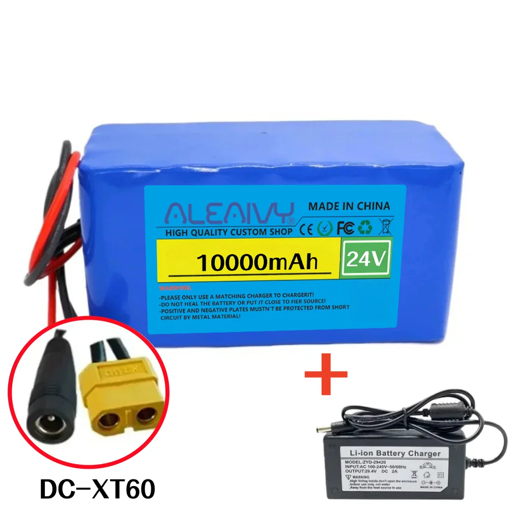 24V 10Ah 7S3P 18650 Oplaadbare Batterij BMS Bescherming 29.4V Geschikt voor Elektrische Scooter Rolstoel Mobiliteit speelgoedauto.