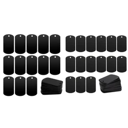 50 Pcs Metal Stamping Blanks Black For Stamping, Engraving Blanks Aluminum Stamping Blanks Keychain Blank Dog Tag Easy Install