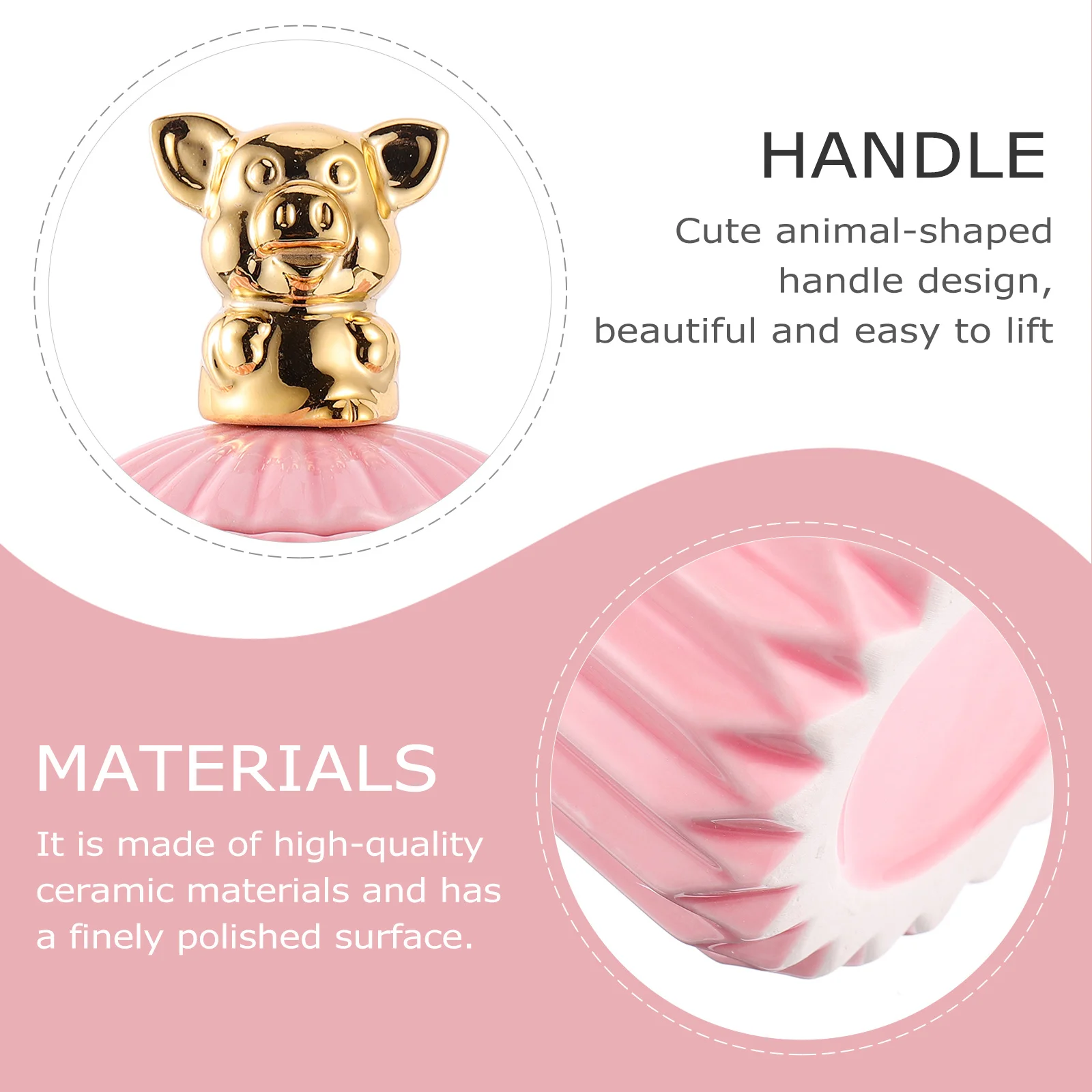 

1Pcs Ceramic Animal Lid Jewelry Jar Decorative Storage Container for Necklace Earrings Candy Sundries Organizer