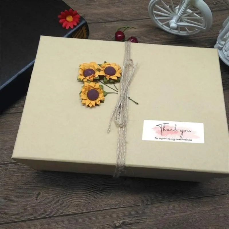 120 pcs/roll terima kasih label perekat gulungan stiker untuk penyegelan amplop pembungkus hadiah dan dekorasi kue