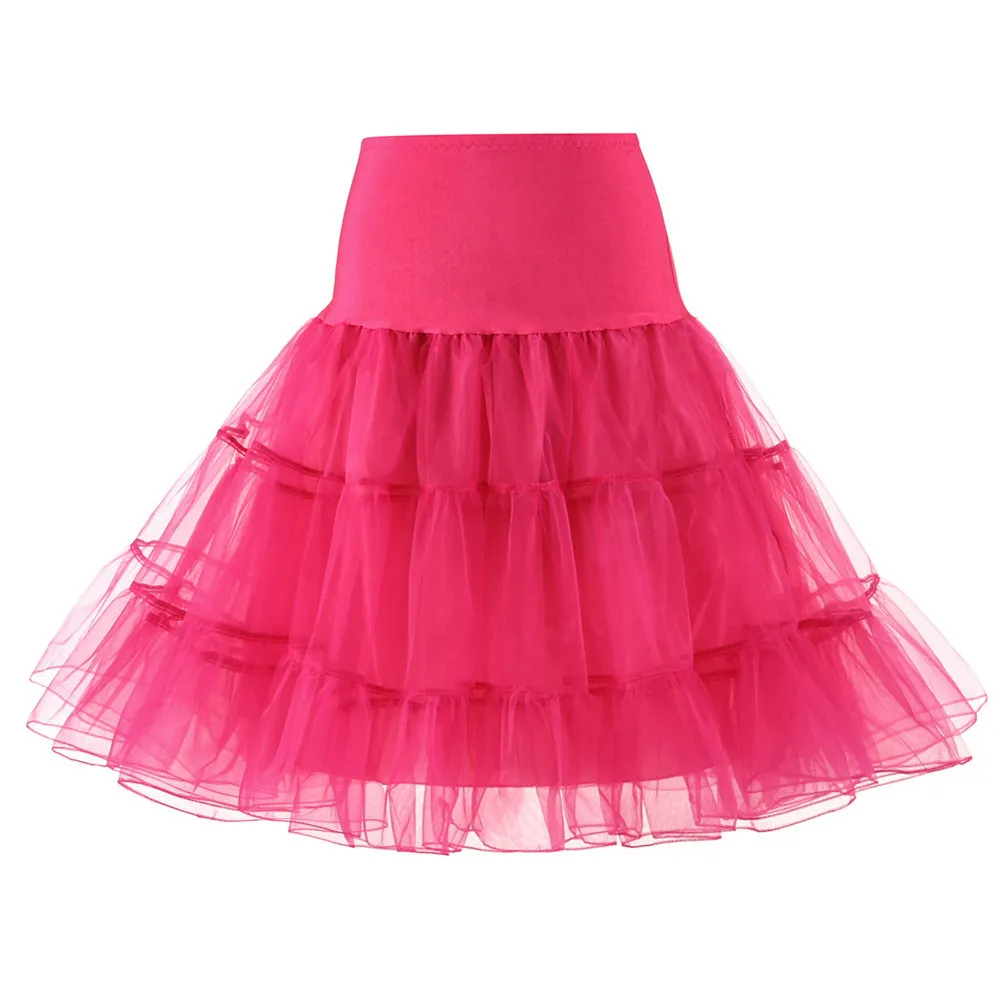 Dance Ballet Skirt Petticoat Woman Underskirt Knee Length Wedding 3 Layer Puffy Organza Evening Vintage Tutu Skirt Crinoline