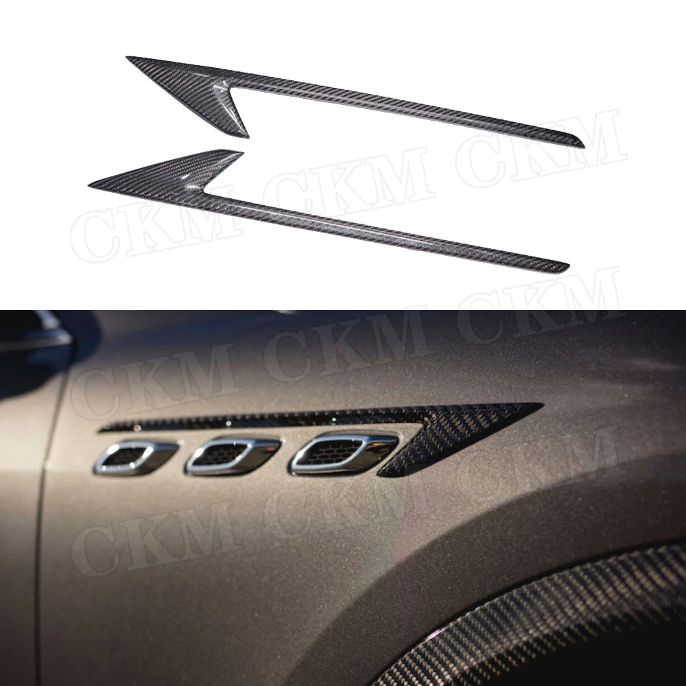 

Carbon Fiber Front Fender Side Air Vent Trim Cover Frames for Maserati Levante 2016-2019 Car Trunk Stickers