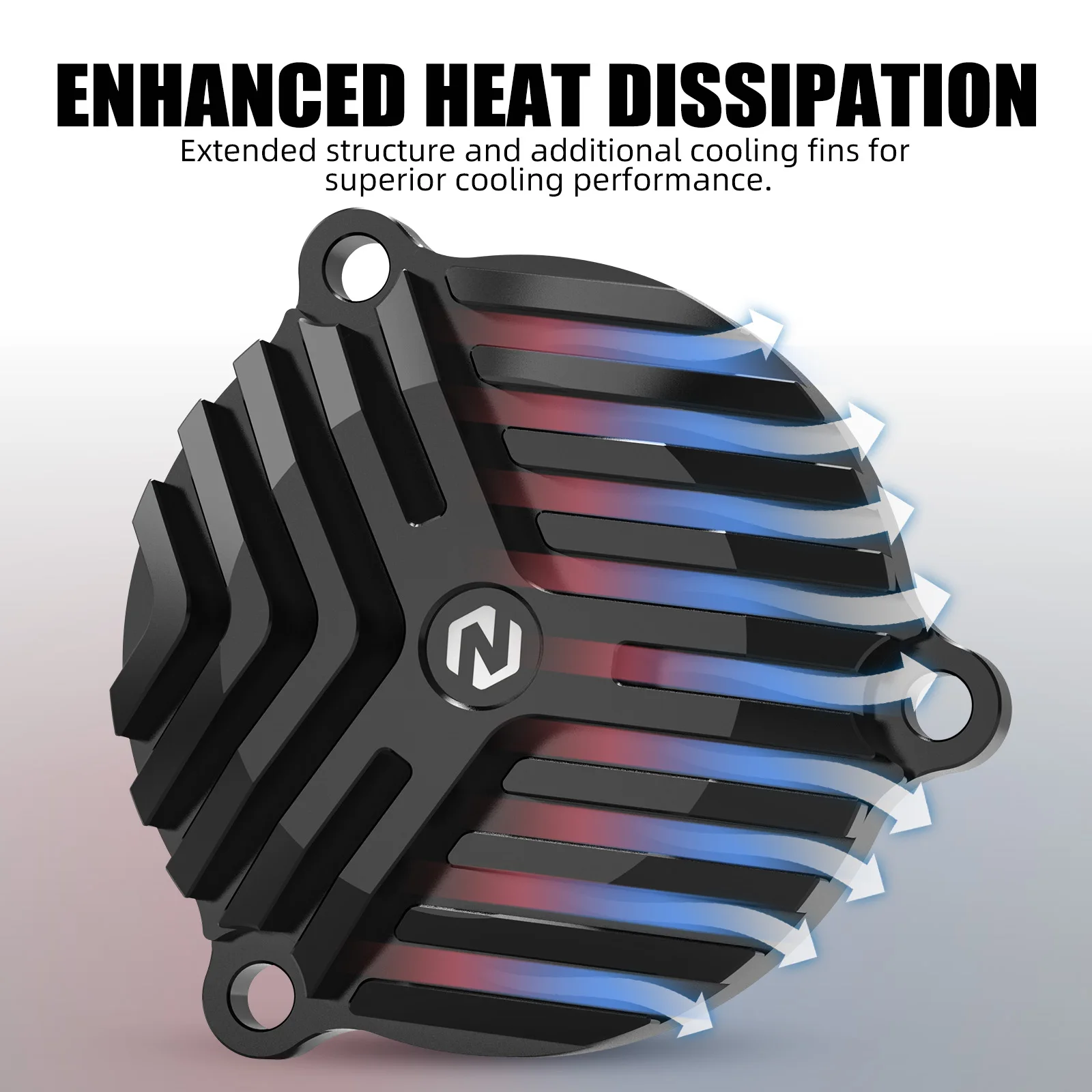 Motorcycle Cooling Finned Oil Filter Cap Cover for Suzuki DR650 DR650S DR650SE DR650 1996-2020 2021 2022 2023 2024