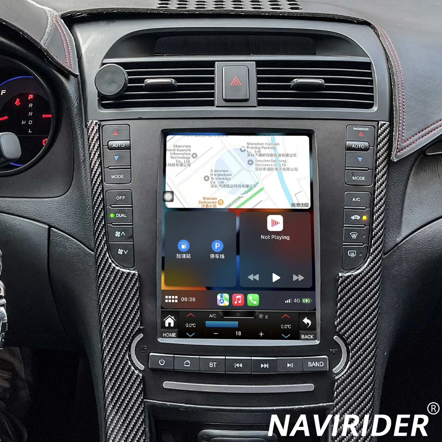 Navirider Android 15 Screen 256GB Car Radio 2Din GPS Navi For Honda Acura TL 2004-2008 Stereo Multimedia Video Player Carplay