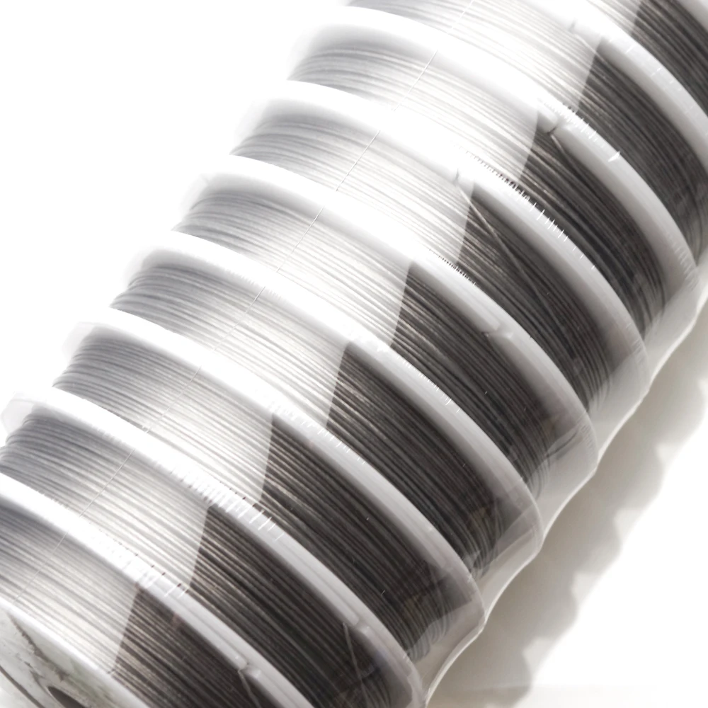 1 Roll 0.3 0.35 0.45 0.5 0.6 1.0mm Resistant Strong Line Stainless Steel Wire Tiger Tail Beading Wire For Jewelry Making Finding