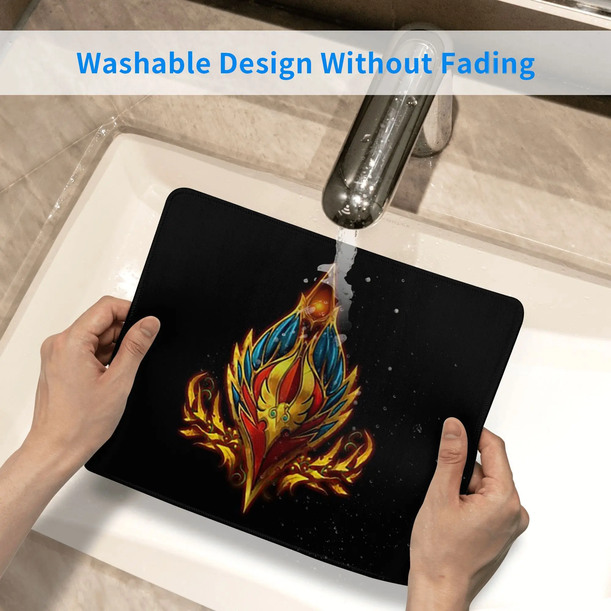 ブラッドエルフクレストマウスパッドコンピュータキーボードマウスマットゲーム PC ラップトップデスクマットオフィスアクセサリーテーブルマット