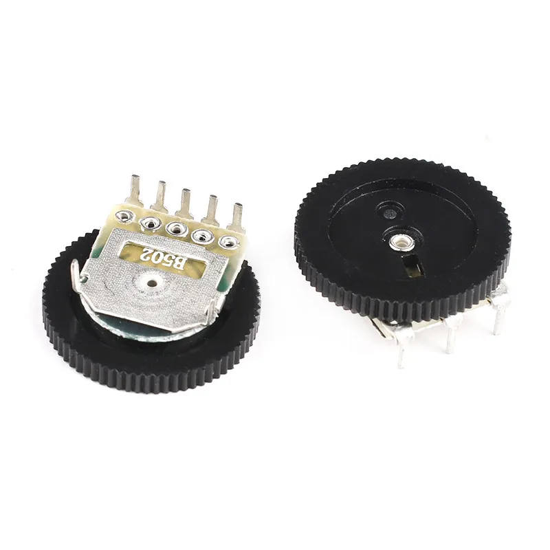 50 PCS Doppel Zifferblatt Kegel Volumen Rad Duplex potentiometer B102 B103 B203 B503 B104 1K 2K 5K 10K 20K 50K 100K 3Pin 5Pin 16*2mm
