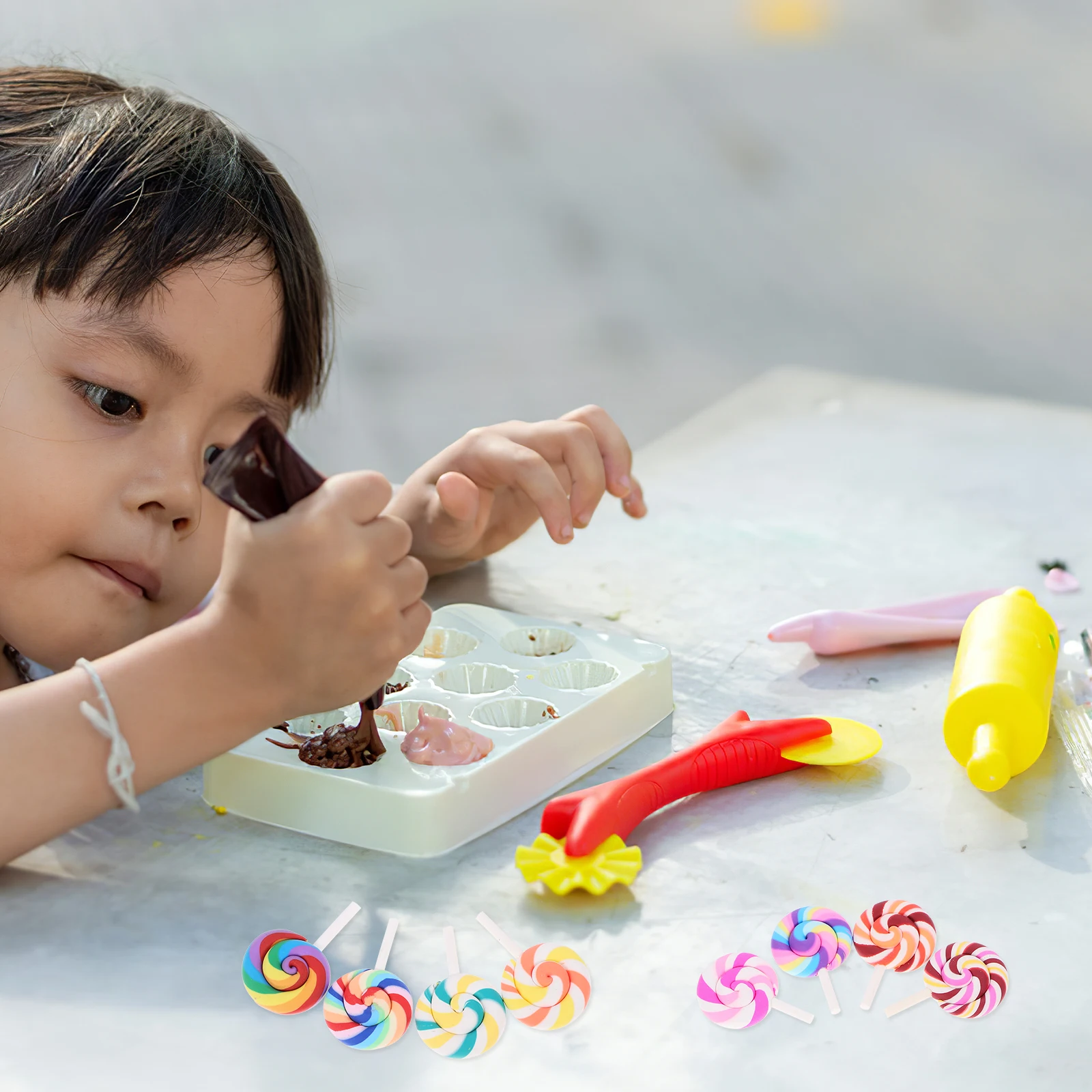 ลูกอมจำลอง 9 ชิ้น หลากสีสัน ของตกแต่งงานปาร์ตี้ ของตกแต่งถ่ายรูป ลูกอมปลอม ของตกแต่งงานปาร์ตี้