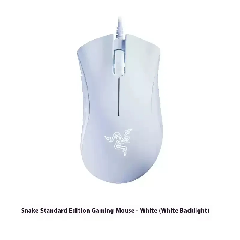 ماوس الألعاب السلكي Razer DeathAdder الإصدار القياسي باللونين الأبيض والأسود للكمبيوتر Esports LOL Office Use ملحقات الماوس