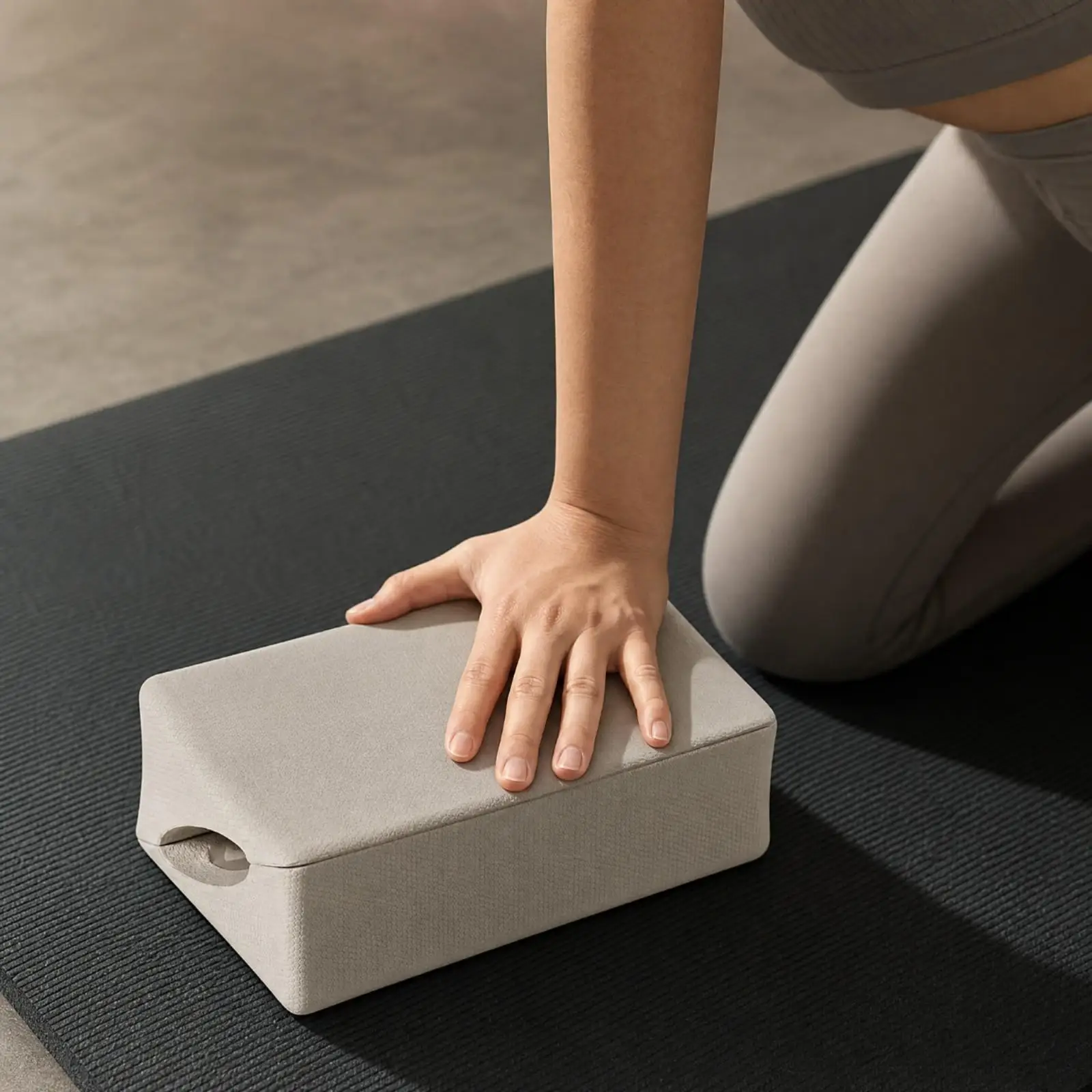 Lightweight Yoga Block Cushion for Home Fitness Stretching Wedge with Hand Hole for Easy Grip