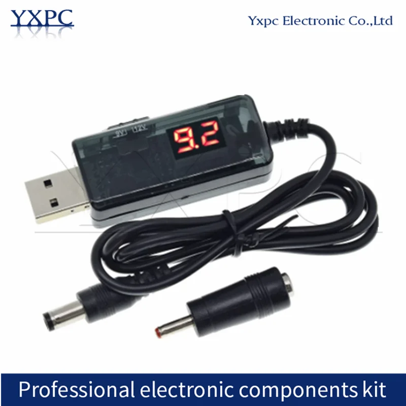 

USB Boost Converter DC 5V to 9V 12V USB Step-up Converter Cable + 3.5x1.35mm Connecter For Power Supply/Charger/Power Converter
