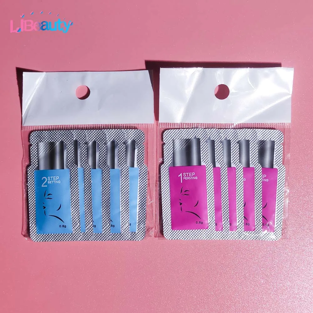 Libeauty 1 # 2 x 10 szt. Zestaw do trwałej ondulacji rzęs, liftingu brwi, laminacji brwi, płyn do utrwalania, narzędzia do makijażu i pielęgnacji rzęs