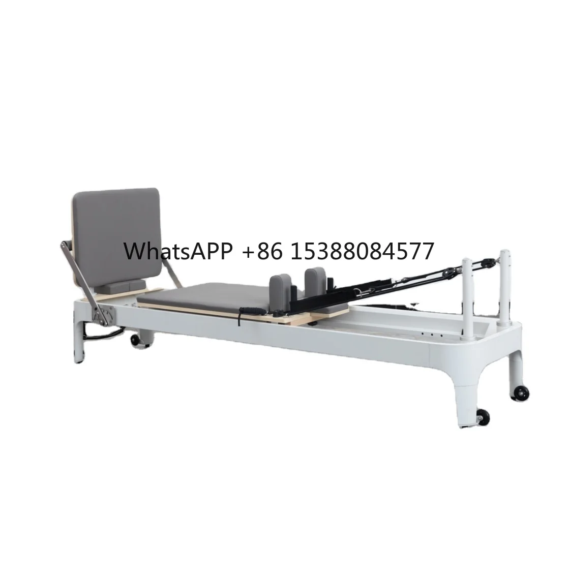 

New White Aluminium Pilates Reformer Multifunctional Balanced Whole Body Pilates Reformer Core Training Bed