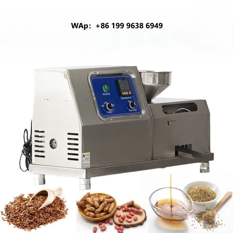 20kg/hour Hot Sale Home Use Peanut Rapeseed Sunflower Seed Black Seed Olive Oil Pressers Oil Extraction Machine