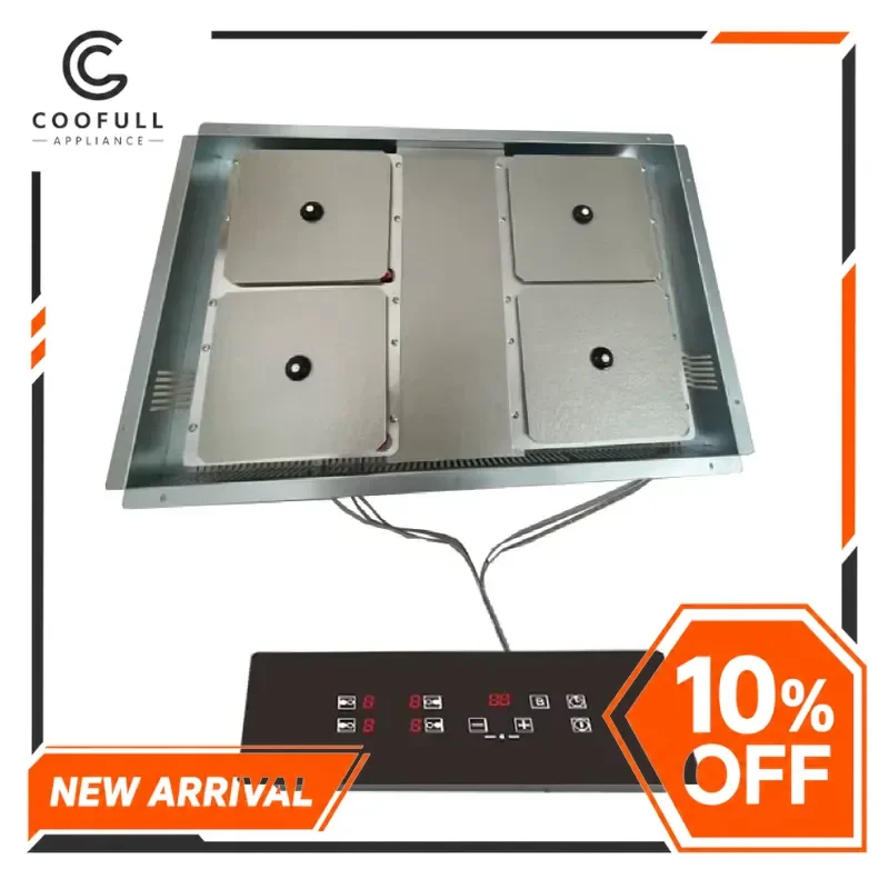 for Built In Induction Cooktop Stainless Steel Electric Hob Hidden Ceramic Glass Stove Kitchen Home Cooking Appliance