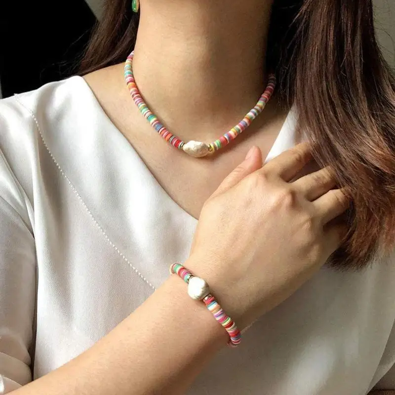 Clay Beads For Bracelets Making Aesthetic Beads Bohemian Beads Necklace Parent-child Interaction Games Y08E