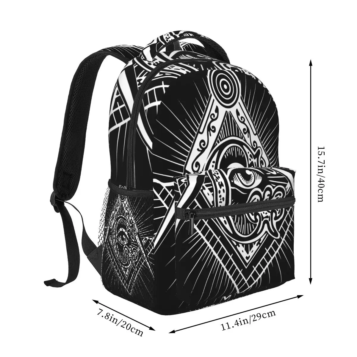 Fashion Backpack Women Men Unisex Students Backpacks Freemason Emblem Travel bag Bookbag