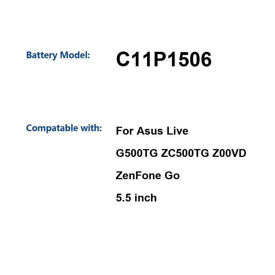 

Аккумулятор мобильного телефона C11P1506 для Asus Live G500TG Zenfone GO 5,5 ZC500TG Z00VD, высокая эффективность, 2070 мАч, высокая совместимость