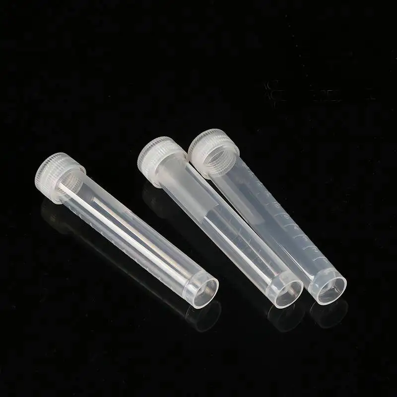 50pcs/lot Laboratory Plastic Cryovial 10ml Freeze Tube Cryotube with Threaded Cap for School Experiment Supplies