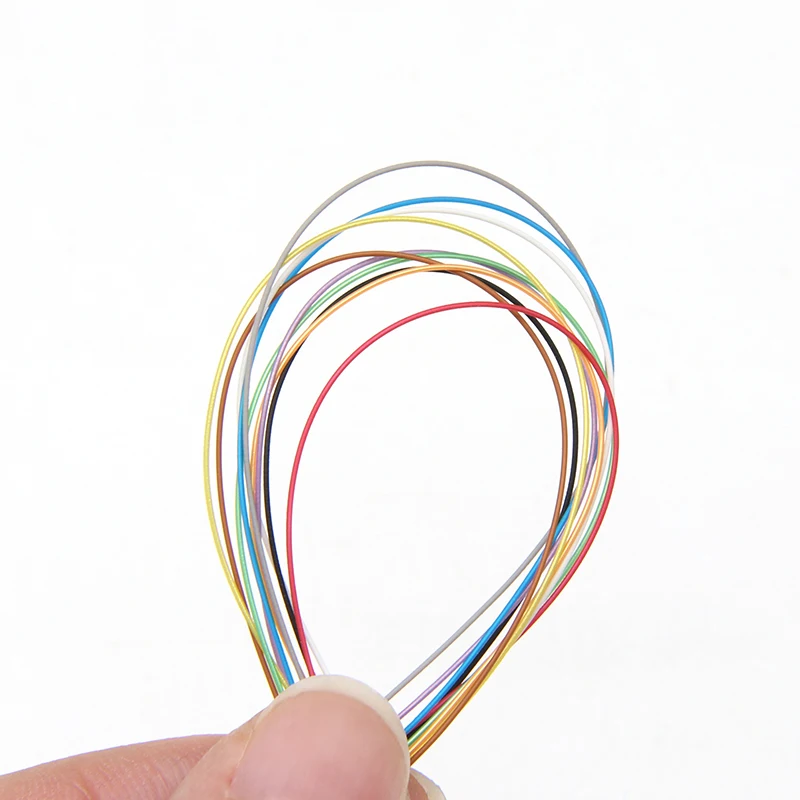 5/10/50M UL1423 PTFE Wire High Temperature Silver Plated Copper Single Core Cable Micro Fine  38/36/34/30/28/26/24AWG